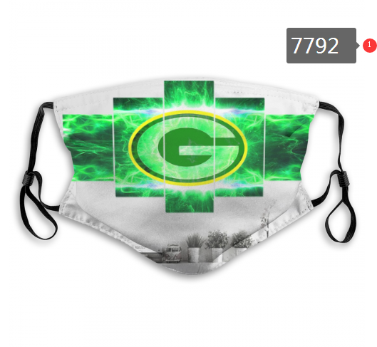 NFL 2020 Green Bay Packers #13 Dust mask with filter->nfl dust mask->Sports Accessory